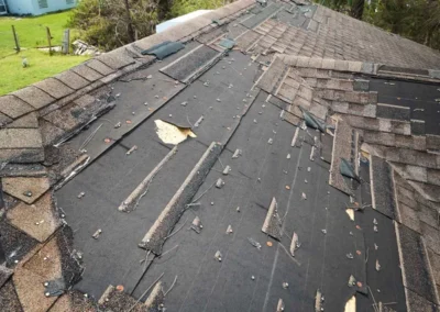 roof after extreme wind damage