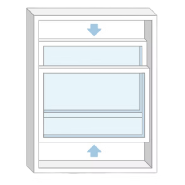 Vinyl Kraft double hung window