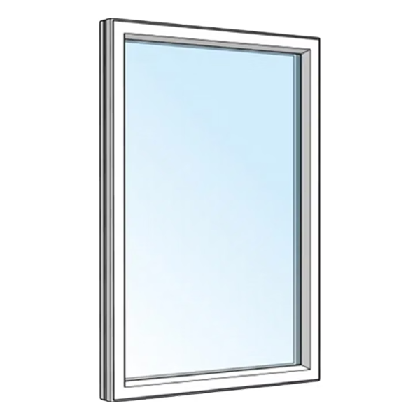 Vinyl Kraft fixed window
